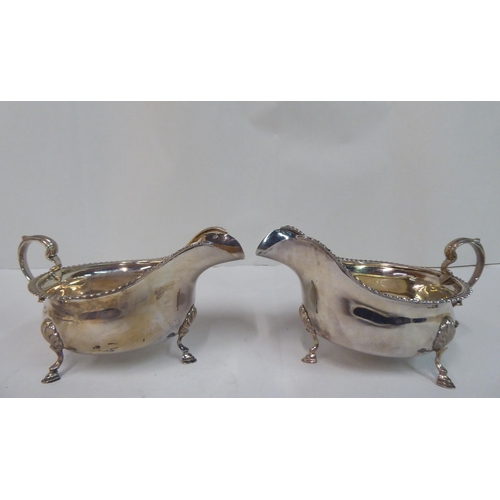 30 - A pair of silver sauce boats  Birmingham 1934