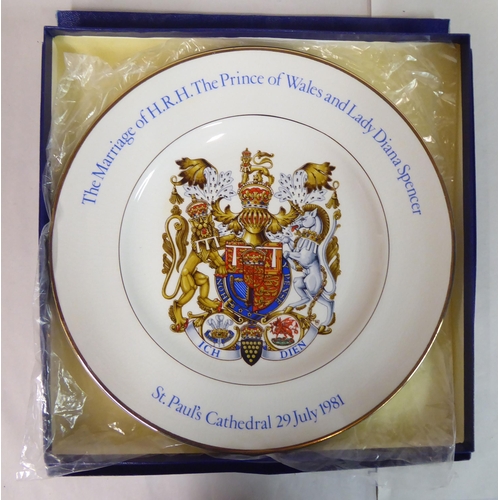 82 - Ceramics: to include a Spode china York Minster presentation plate  10.5