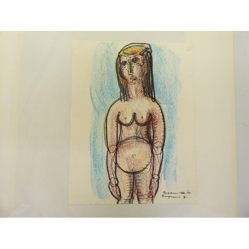 106 - * Goone*s - a folio of eleven 1960s artworks: to include abstracts and figures  watercolours &a... 