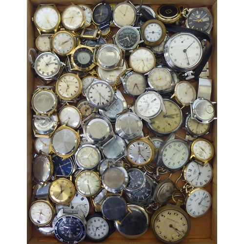 116 - Variously cased wristwatch movements 