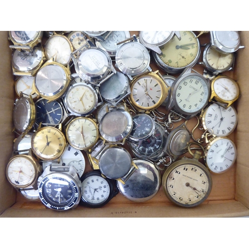 116 - Variously cased wristwatch movements 