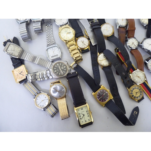 117 - Variously cased and strapped automatic and other wristwatches 