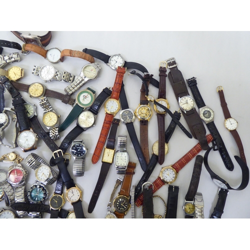 121 - Variously cased and strapped wristwatches