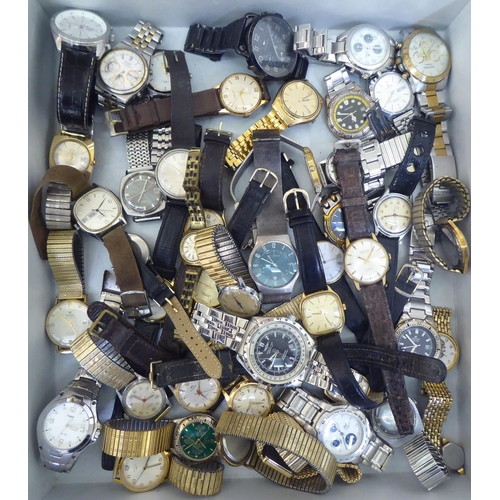 122 - Variously cased and strapped automatic and other wristwatches 