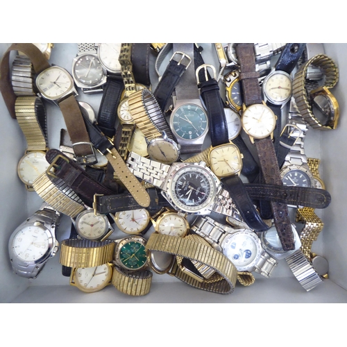 122 - Variously cased and strapped automatic and other wristwatches 