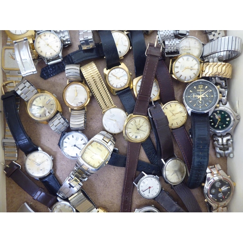 130 - Variously cased and strapped automatic and other wristwatches 