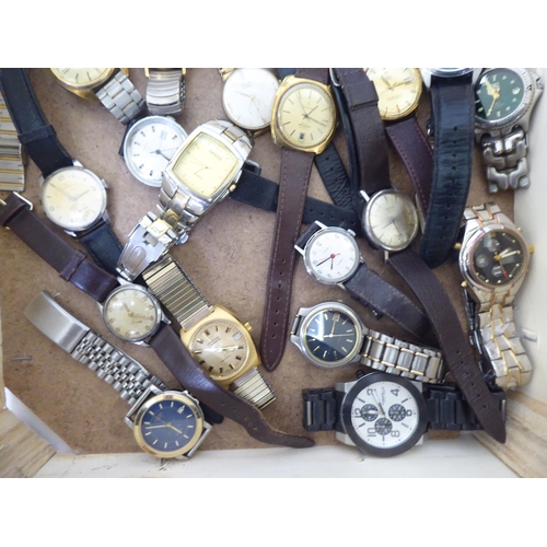 130 - Variously cased and strapped automatic and other wristwatches 