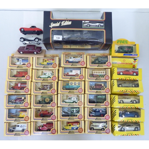 138 - Diecast model vehicles: to include a Maisto Jaguar XJ220