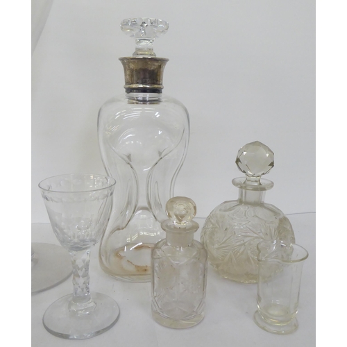 182 - Glassware: to include a silver necked Kluk-Kluk decanter  11