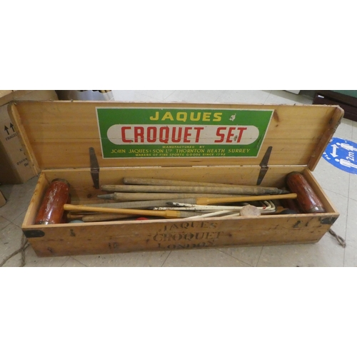 183 - A Jaques croquet set  boxed