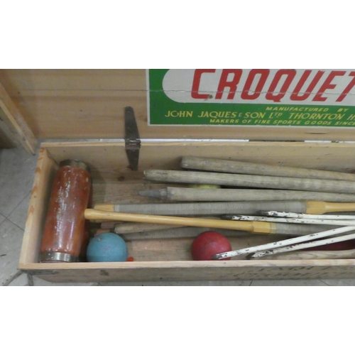 183 - A Jaques croquet set  boxed