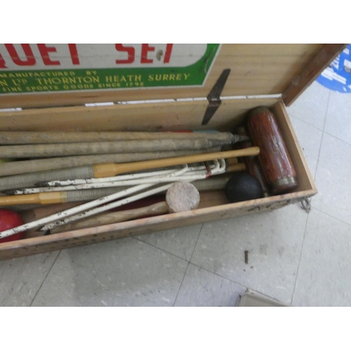 183 - A Jaques croquet set  boxed