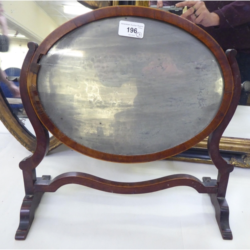 196 - Mirrors: to include a late Victorian shield shaped example, in a gilt frame  17