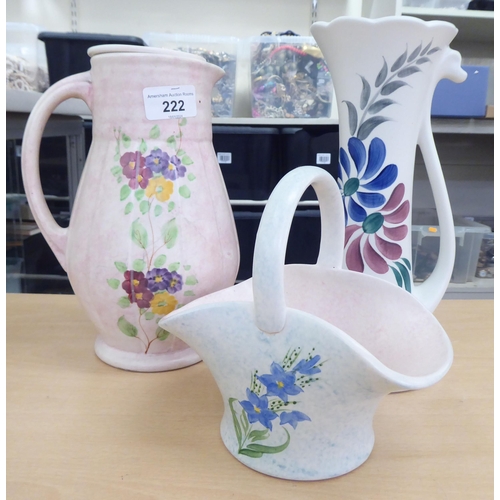 222 - Radford pottery collectables: to include a jug, decorated with flora  12