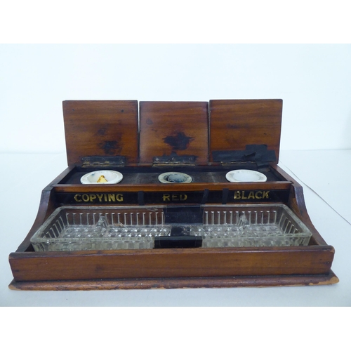 235 - A mixed lot: to include an inkstand  2.75