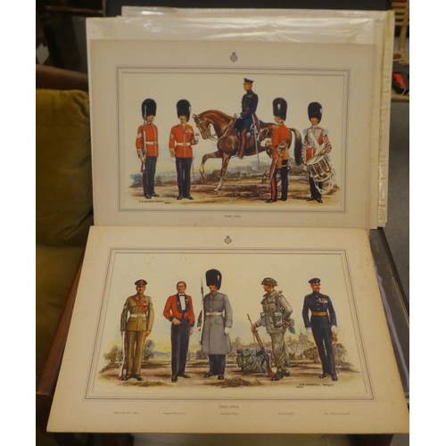 265 - A folio containing military related prints  various sizes