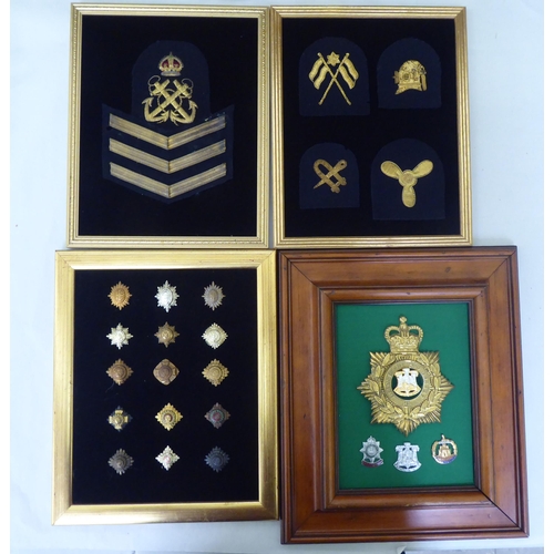 268 - Military badges and buttons, mostly mounted on boards(Please Note: this lot is subject to the statem... 