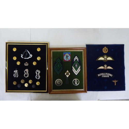 268 - Military badges and buttons, mostly mounted on boards(Please Note: this lot is subject to the statem... 