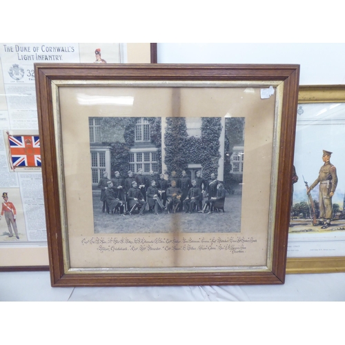 272 - Prints - military: to include soldiers in regimental dress  various sizes  framed