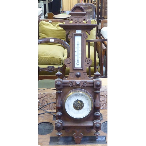 328 - A mixed lot: to include a late Victorian mahogany barometer with an Arabic dial  21