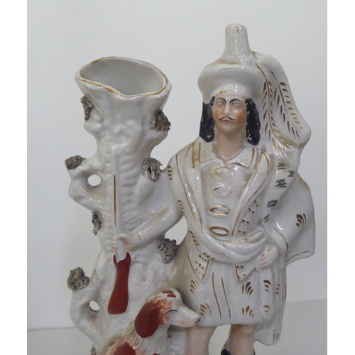 329 - Victorian Staffordshire pottery figures: to include 'Highland Jessie'  14.5