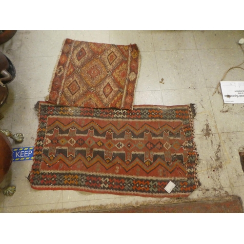 374 - Rugs: to include a Persian example, decorated with floral and geometric patterns, on a red ground&nb... 