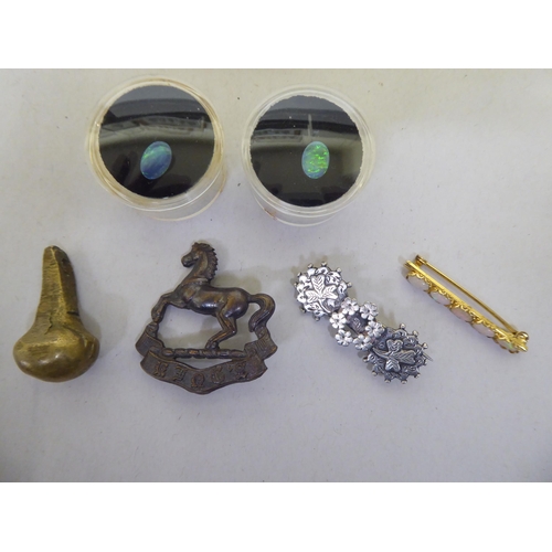 384 - A mixed lot: to include a pair of late Victorian mother-of-pearl opera glasses