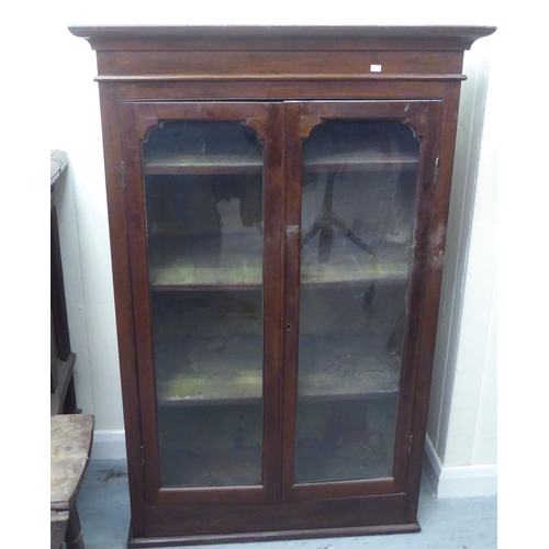 386 - Small furniture: to include a late 18thC marquetry hanging corner cupboard with two doors, decorated... 