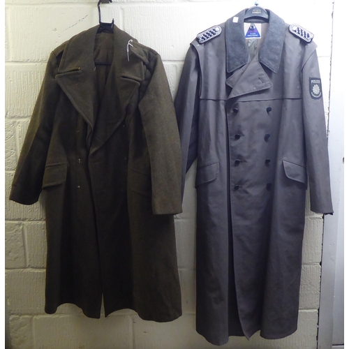 42 - Ten various military and related greatcoats: to include British, US and German(Please Note: this lot... 