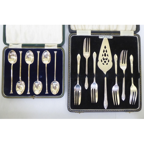 64 - Silver collectables: to include a set of six seal end coffee spoons  Sheffield marks indistinct... 