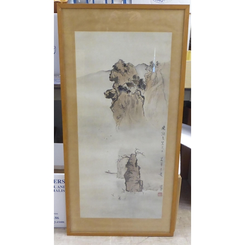 75 - Oriental pictures: to include a Chinese study of a tiger  watercolour  33