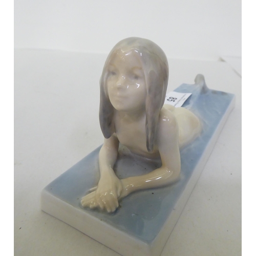 85 - Ceramics: to include a Royal Copenhagen porcelain mermaid  No.1212  3