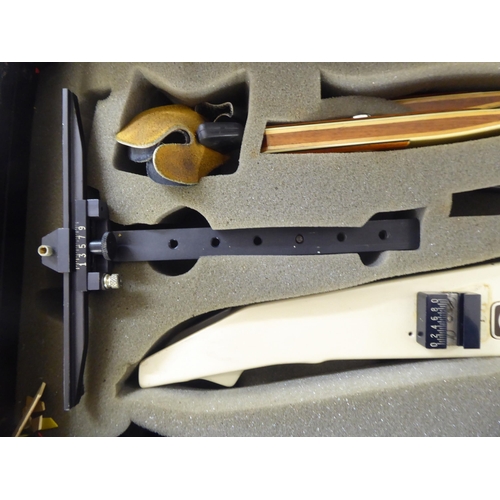 14 - A Yamaha YTD 66 bow and arrow set  cased