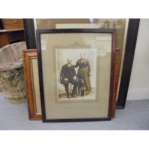 142 - Variously framed late 19thC and early 20thC photographs: to include a group of male athletes with a ... 