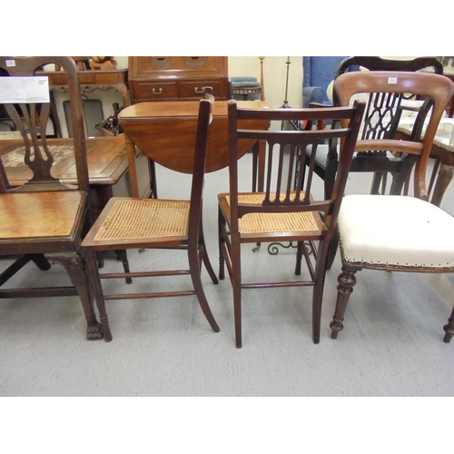 162 - Five various 19thC dining chairs, one in mahogany with a yoke back and tapestry upholstered seat, ra... 