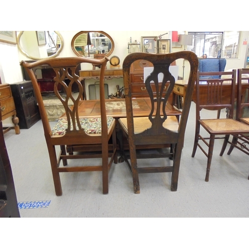 162 - Five various 19thC dining chairs, one in mahogany with a yoke back and tapestry upholstered seat, ra... 