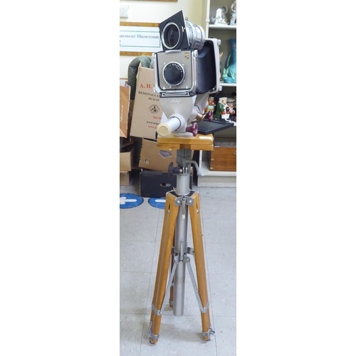 168 - A Linhof Color Monorail camera with graphex lens and adjustable tripod mount