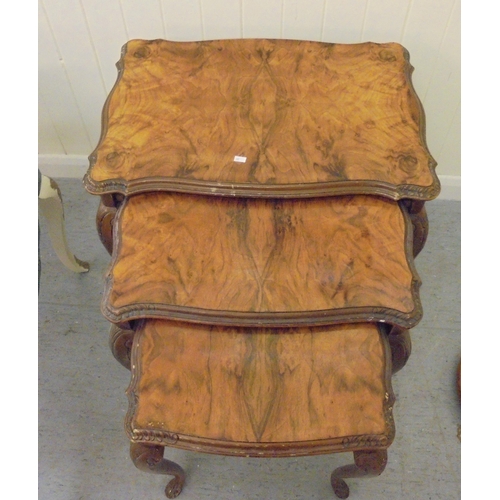 205 - Small furniture: to include a modern mahogany finished pedestal table, raised on a tripod base ... 