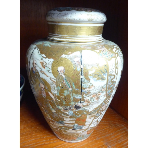 210 - Oriental ceramics: to include a Satsuma vase  10.5