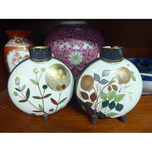 210 - Oriental ceramics: to include a Satsuma vase  10.5