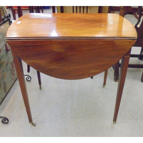 224 - Small furniture: to include an Edwardian mahogany Pembroke table, raised on square legs and casters&... 