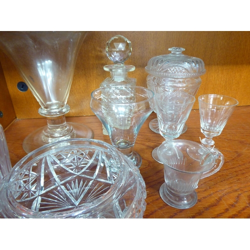 233 - Glassware: to include a cut crystal decanter  8