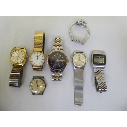 258 - Variously cased and strapped wristwatches: to include a Seiko digital