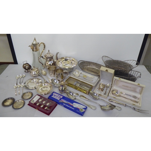 294 - Silver plated tableware: to include flatware and serving baskets 