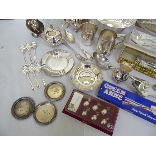 294 - Silver plated tableware: to include flatware and serving baskets 