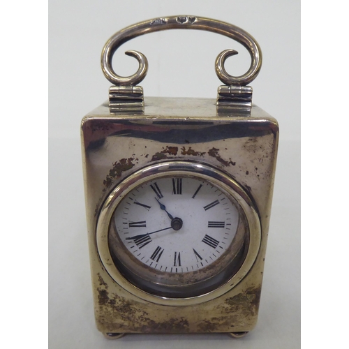 301 - A silver cased timepiece; faced by a Roman dial  Mappin Brothers, London 1895  3