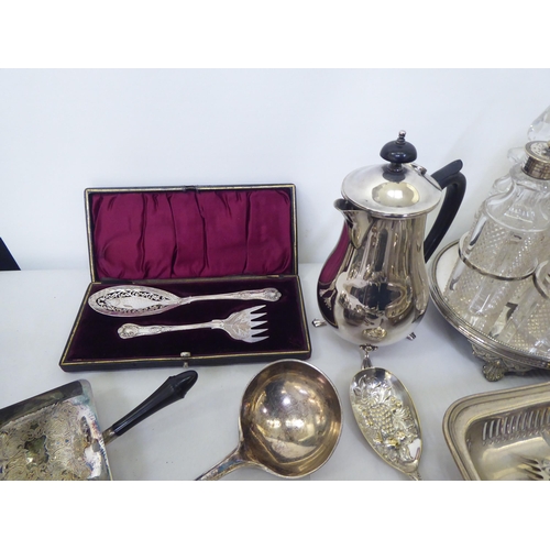 303 - Silver plated tableware: to include flatware; and table condiments 