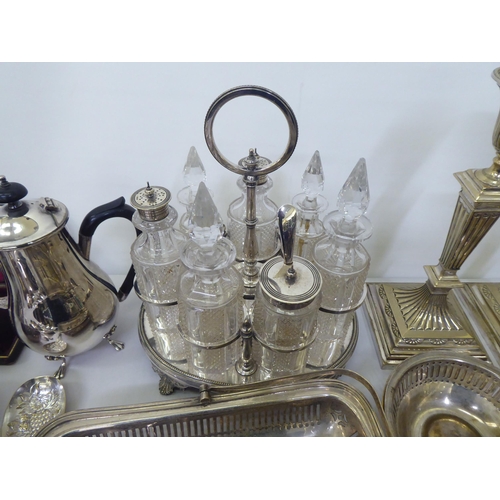 303 - Silver plated tableware: to include flatware; and table condiments 