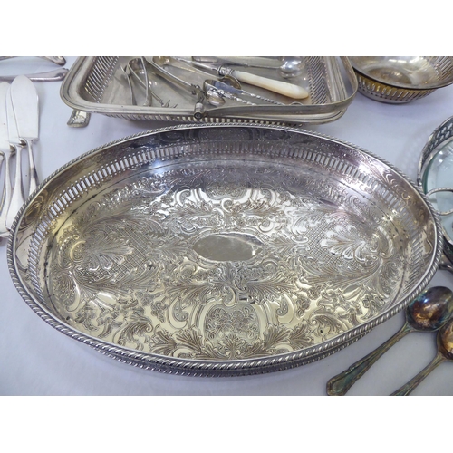 303 - Silver plated tableware: to include flatware; and table condiments 