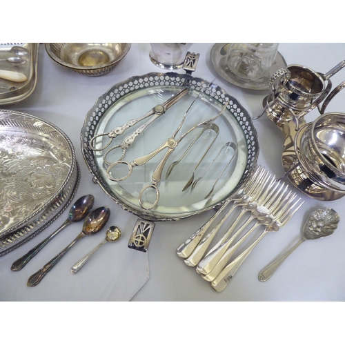 303 - Silver plated tableware: to include flatware; and table condiments 